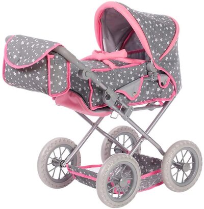KNORRTOYS 63109 Puppenwagen Ruby - star grey