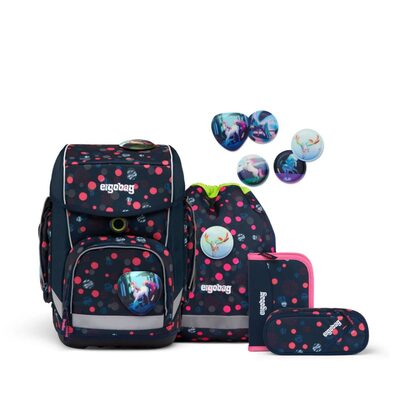 ERGOBAG 00654-90149-10 cubo Schulranzen-Set PhantBärsiewelt special edition REFLEX GLOW, 5-teilig