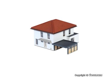 KIBRI 38336 H0 Kubushaus Mia mit Carport - Polyplate Bausatz