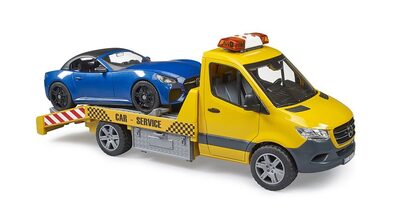 BRUDER 02675 MB Sprinter Autotransporter, L+S Modul und BRUDER Roadster