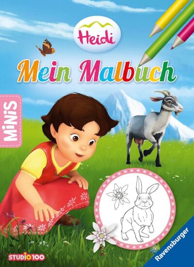 RAVENSBURGER49652 Ravensburger Minis: Heidi - mein Malbuch