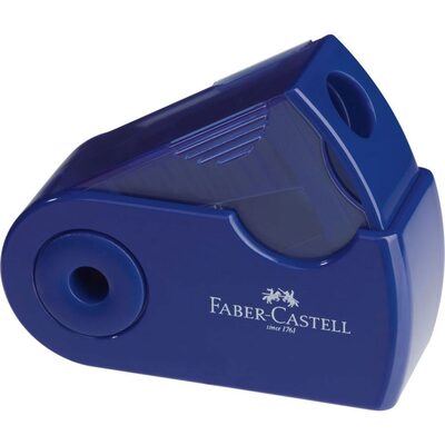 FABER-CASTELL 182711 Klappspitzdose SLEEVE Mini rot/blau
