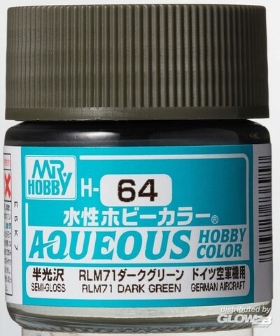 MR HOBBY - GUNZE H-064 Mr Hobby -Gunze Aqueous Hobby Colors (10 ml) RLM71 Dark Green [30