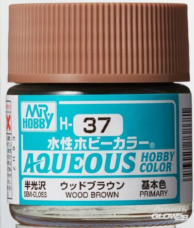 MR HOBBY - GUNZE H-037 Mr Hobby -Gunze Aqueous Hobby Colors (10 ml) Wood Brown [30