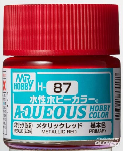 MR HOBBY - GUNZE H-087 Mr Hobby -Gunze Aqueous Hobby Colors (10 ml) Metallic Red [30