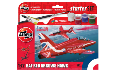 AIRFIX A55002 1:72 Small Beginners Set Red Arrows Hawk