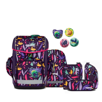 ERGOBAG 01300-90361-10 Cubo Light 6-teiliges Schulrucksack-Set AmBärzonas, lila