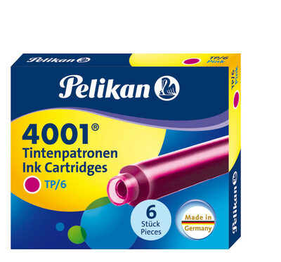 PELIKAN 321075 Pelikan Tintenpatronen 4001®, Pink, 6 Stück