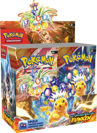POKEMON 46948 PKM Pokémon KP08 Booster Karmesin & Purpur - Stürmische Funken - 36er Display