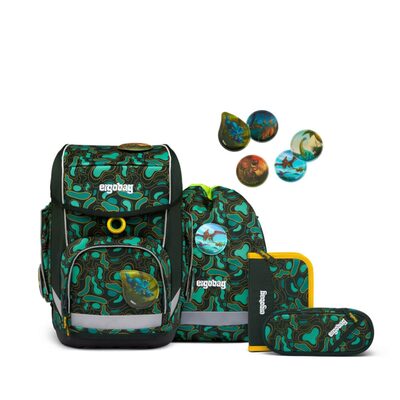 ERGOBAG 01036-90200-10 cubo Schulrucksack-Set regular TriBäratops, 5-teilig