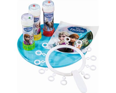 idee+spiel 200-00013 Frozen / Minions - Frisbee und Riesenseifenblasen-Set
