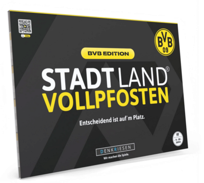 DENKRIESEN BV2017 Stadt Land Vollpfosten® - BVB EDITION - Entscheidend ist aufm Platz. A4-Spielblock