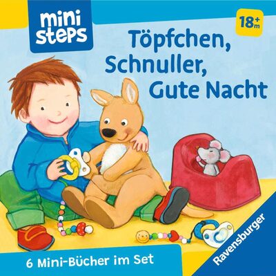 RAVENSBURGER 30288 ministeps: Mein erster Bücher-Würfel: Töpfchen, Schnuller, Gute Nacht (Bücher-Set)