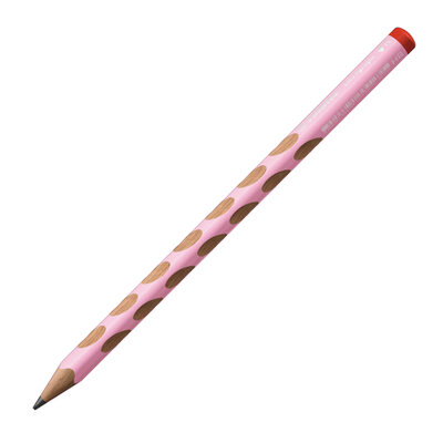 STABILO 322/16-HB Ergonomischer Dreikant-Bleistift für Rechtshänder - STABILO EASYgraph in pastellpink - Einzelstift - Härtegrad HB