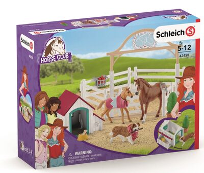 SCHLEICH 42458 Horse Club Hannahs Gastpferde mit Hündin Ruby