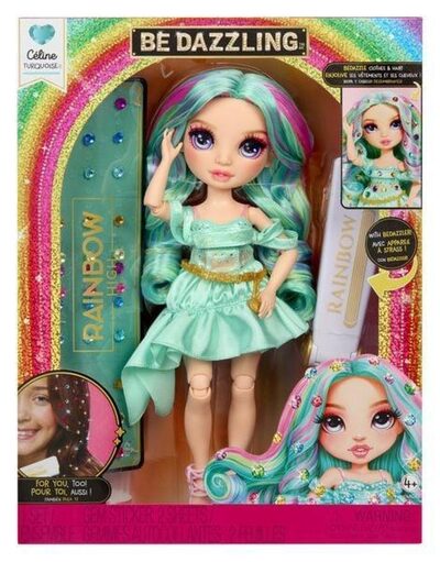 MGA 597827-EUC Rainbow High Be Dazzling Fashion Doll - Celine Turquoise