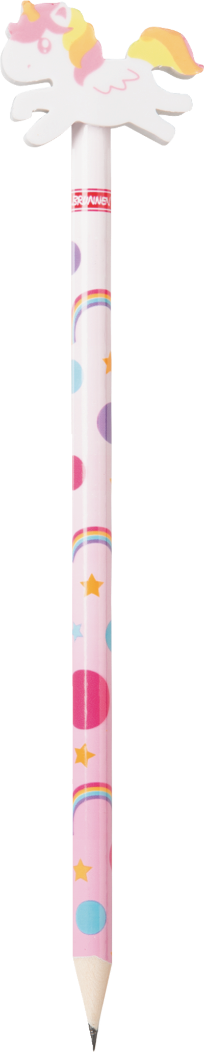 BRUNNEN 1027397 Bleistift mit Radiergummi „Einhorn“ Länge: 18 cm