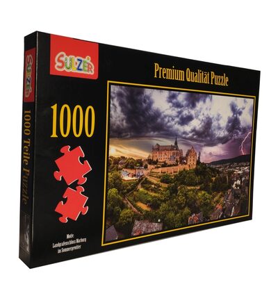 TREFL 05629 1000 Teile Puzzle Landgrafenschloss Marburg im Sommergewitter