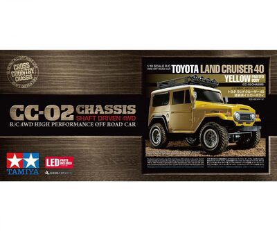 TAMIYA 300047490 1:10 RC Toyota Land Cruiser 40 lackiert CC-02