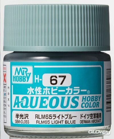 MR HOBBY - GUNZE H-067 Mr Hobby -Gunze Aqueous Hobby Colors (10 ml) RLM65 Light Blue [30