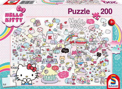 SCHMIDT SPIELE 56410 Kinderpuzzle 200 Teile Kittys Welt