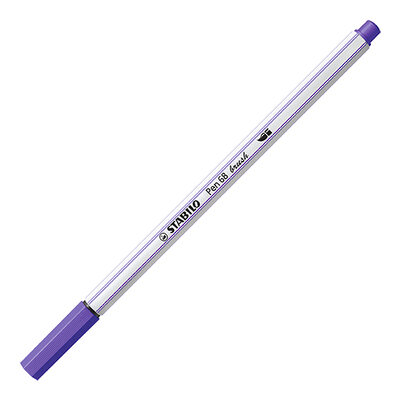 STABILO 568/55 Premium-Filzstift mit Pinselspitze für variable Strichstärken - STABILO Pen 68 brush - Einzelstift - violett