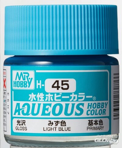 MR HOBBY - GUNZE H-045 Mr Hobby -Gunze Aqueous Hobby Colors (10 ml) Light Blue [30