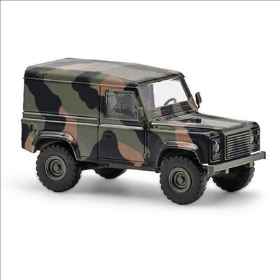 BUSCH 54355 H0 Land Rover Defender 90 Kasten, Camouflage Militär