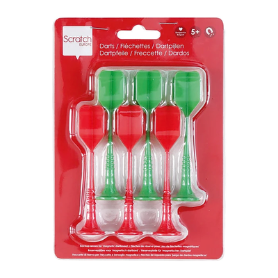 SCRATCH 6182102 Ersatzteilset 6 Darts rot & grün Magnetic Dart Games