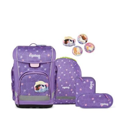 ERGOBAG 01518-90396-10 Schulranzen-Set PonyBäradies cubo light, Lila