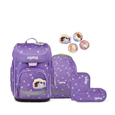 ERGOBAG 01510-90396-10 Schulranzen-Set PonyBäradies cubo, Lila