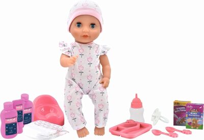 DOLLSWORLD 78406 Trink- und Nässpuppe Tinkles, 38 cm