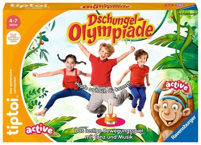 RAVENSBURGER 00129 tiptoi® Lernspiel - ACTIVE Dschungel-Olympiade