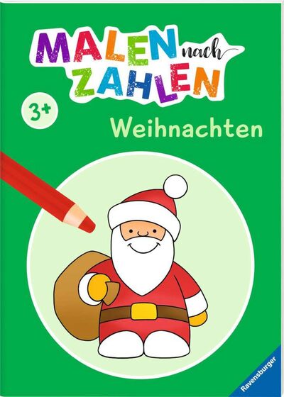 RAVENSBURGER 48991 Malen nach Zahlen ab 3 Jahren - Weihnachten für kleine Künstler