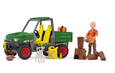 SCHLEICH 42659 FARM WORLD® Waldbauer mit Fahrzeug
