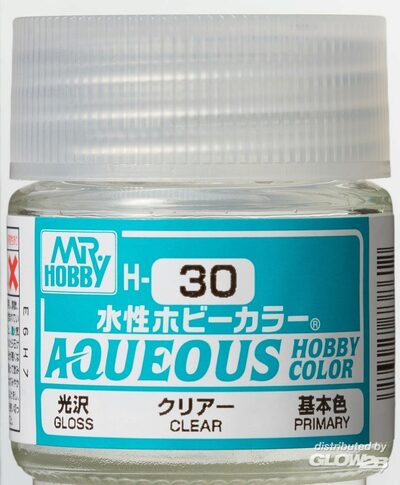 MR HOBBY - GUNZE H-030 Mr Hobby -Gunze Aqueous Hobby Colors (10 ml) Clear [30