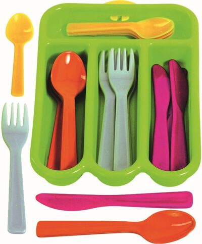 GOWI 454-81 Besteckkorb Venedig für Kinderküche 17-teilig