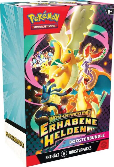 POKEMON 13165 PKM Pokémon ME02.5 Boosterbundle Mega-Entwicklung - Erhabene Helden