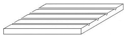 EVERGREEN 004037 Strukturplatte, 1x150x300 mm,Spur H0-Maßstab, 1 St