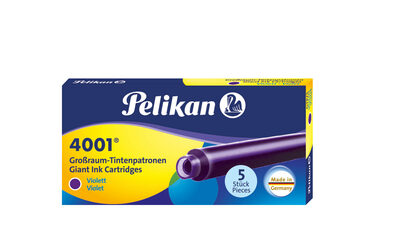 PELIKAN 310664 Pelikan Großraum-Tintenpatronen 4001®, Violett, 5 Stück