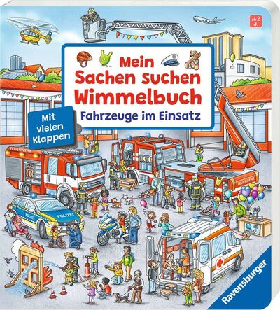 RAVENSBURGER 42103 Sachen suchen Wimmelbuch: Fahrzeuge im Einsatz