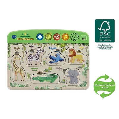 VTECH 80-613644 Interaktives Holz-Tierpuzzle