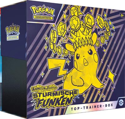 POKEMON 45956 PKM Pokémon KP08 Top- Trainer Box Karmesin & Purpur - Stürmische Funken