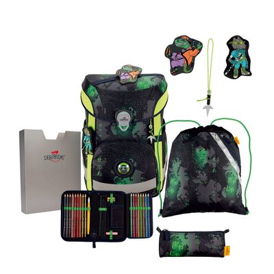 DERDIEDAS 8509173 5-teiliges Schulrucksack-Set ErgoFlex Easy Funny Fighter