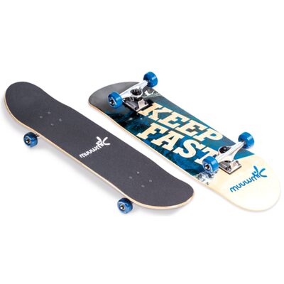 AUTHENTIC SPORTS & TOYS 561 muuwmi Skateboard ABEC 5 Wave, mit Rucksack