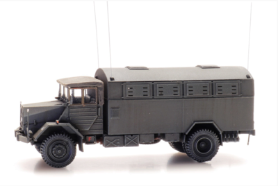 ARTITEC 6870417 H0 MAN 630 L2 A mit Fernmelde Kofferaufbau Bundeswehr Resin Fertigmodell