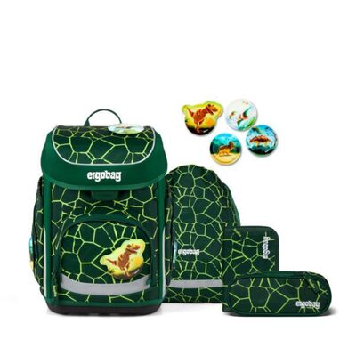 ERGOBAG 01510-900Y0-10 Schulranzen-Set BärRex cubo, Grün