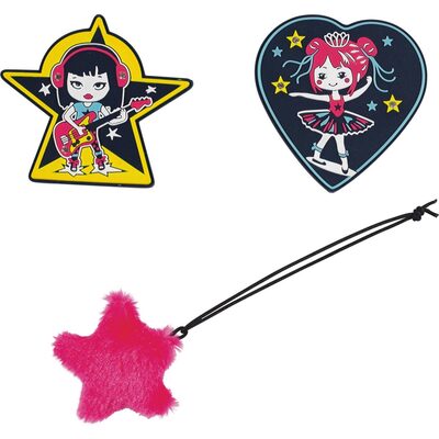 DERDIEDAS 8401158 Wechselbuttons Neon Star 3-teiliges Set