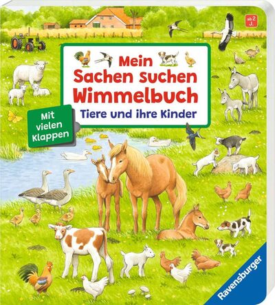 RAVENSBURGER 41916 Mein Sachen suchen Wimmelbuch: Tiere und ihre Kinder