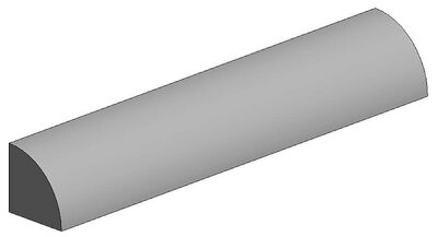 EVERGREEN 500246 Viertelrundstange, 35 cm lang